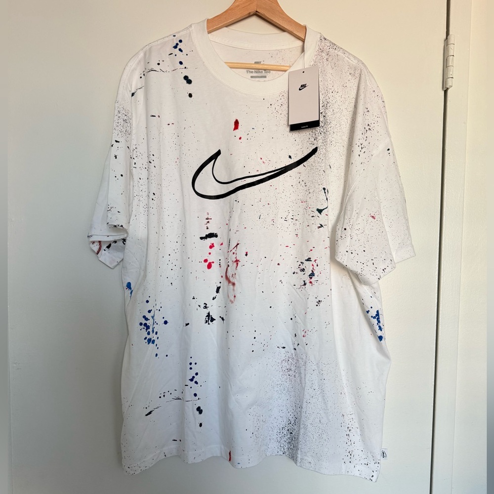 Nike X Futura NSW Max90 Short Sleeve Shirt White Black HF5564-100